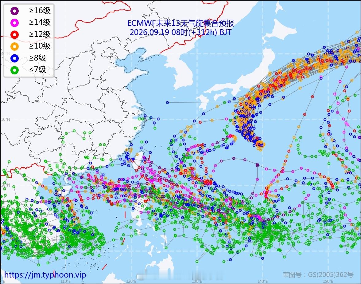 #气象观察团#【下旬关注台风和冷空气】下旬内将有新台风生成，现阶段的副热带高压没有前两个月那么偏北，