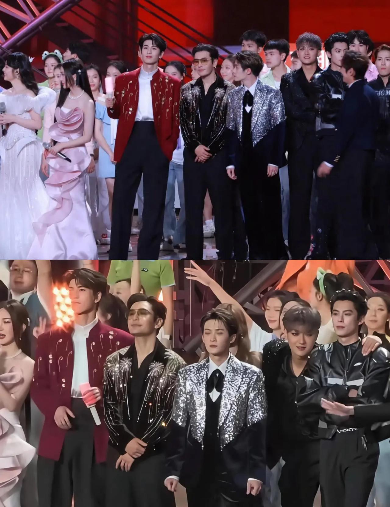 身高是娱乐圈最没用的数据。你看檀健次抬头看张凌赫那一眼——舞蹈演员的颈椎弧度精