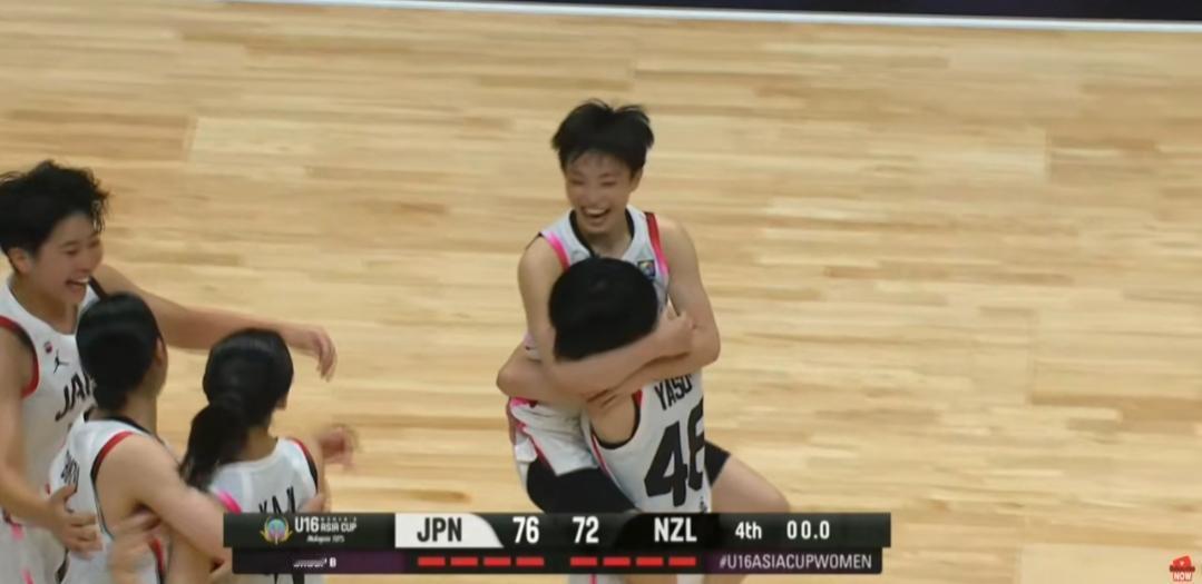 U16女篮亚洲杯，日本U16女篮76-72新西兰女篮，力压新西兰女篮和中国女