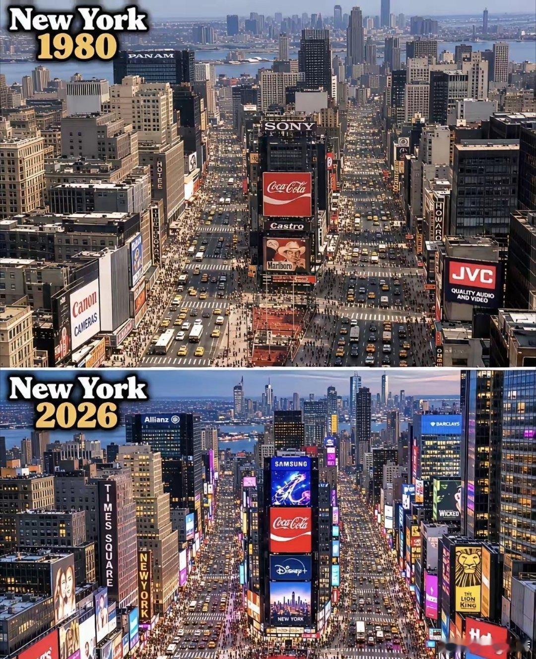 纽约新发现，纽约的以前照片，看起来就已经很繁华，那么到2026年，我们在卡塔拍摄