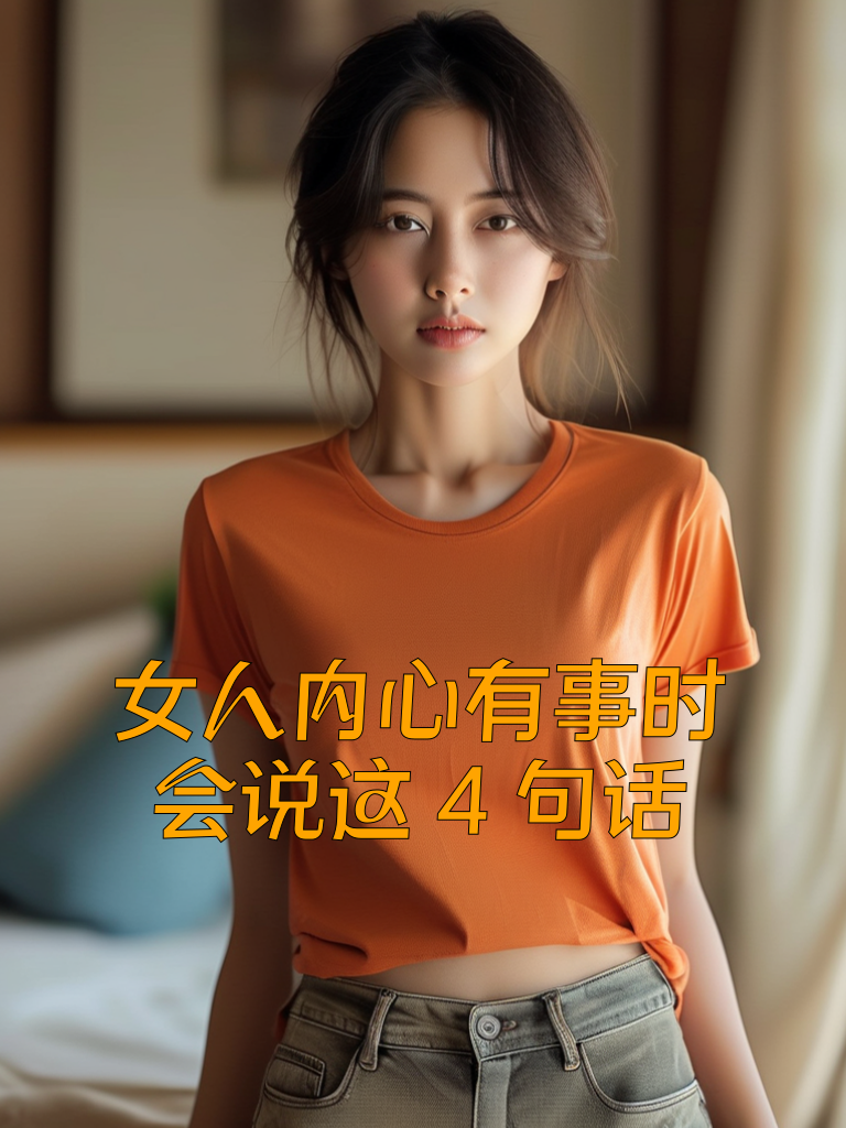 女人内心有事时，会说这4句话