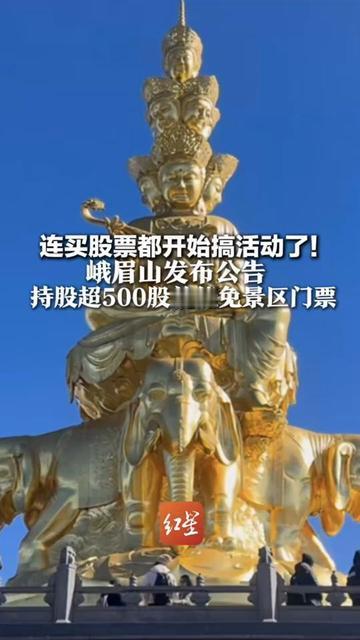 我今天才发现！买股票居然能换峨眉山门票？就是你端午排队抢的五芳斋，今年还