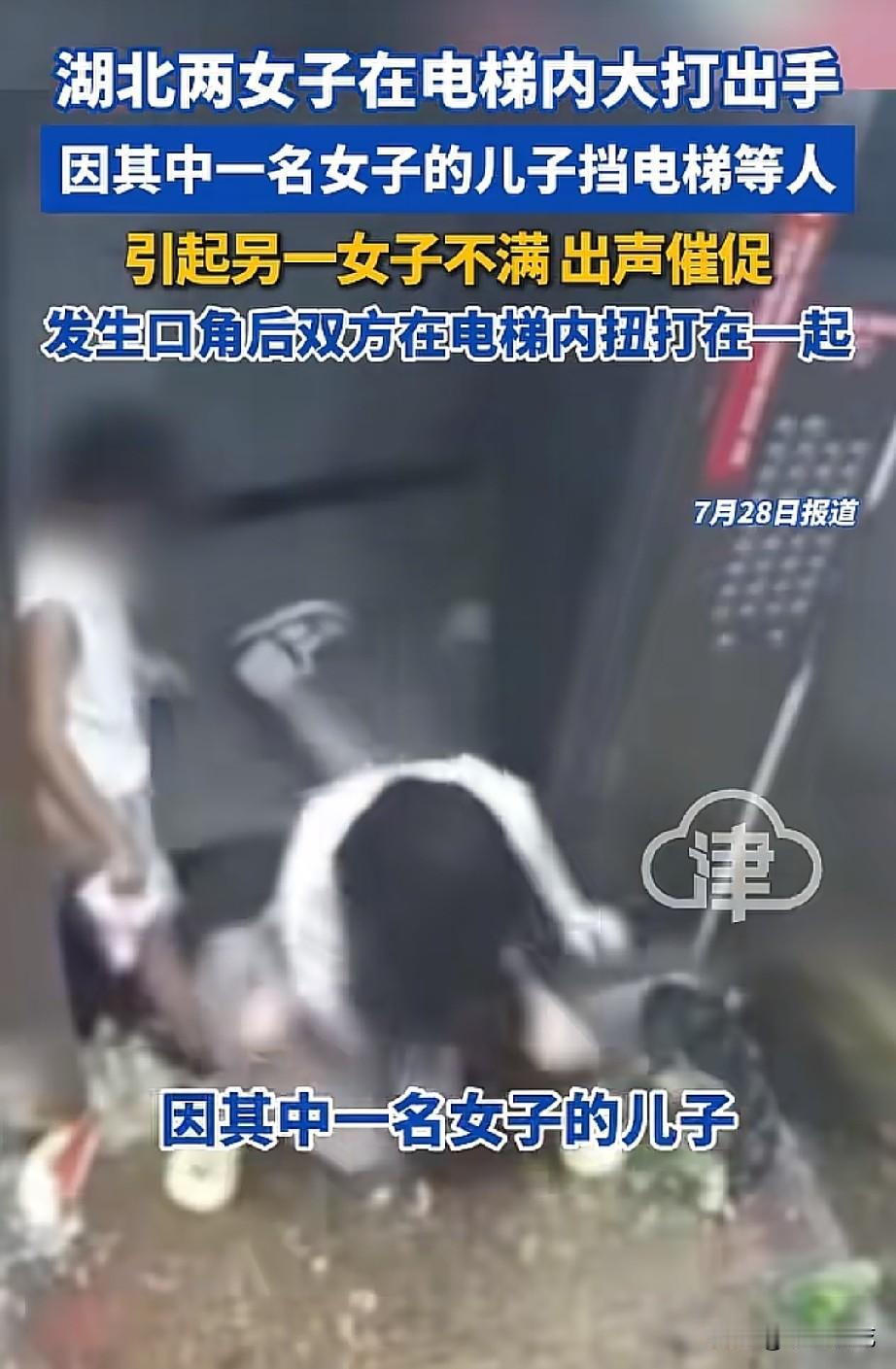 湖北那个电梯打架的妈妈就是典型的又菜又爱装，骂不过人家就动手打，打又打不过！