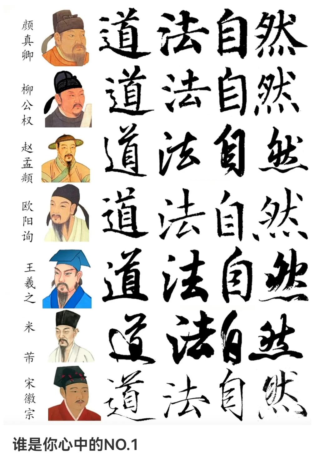 这些书法大家的字迹，谁是你心目中的NO.1？