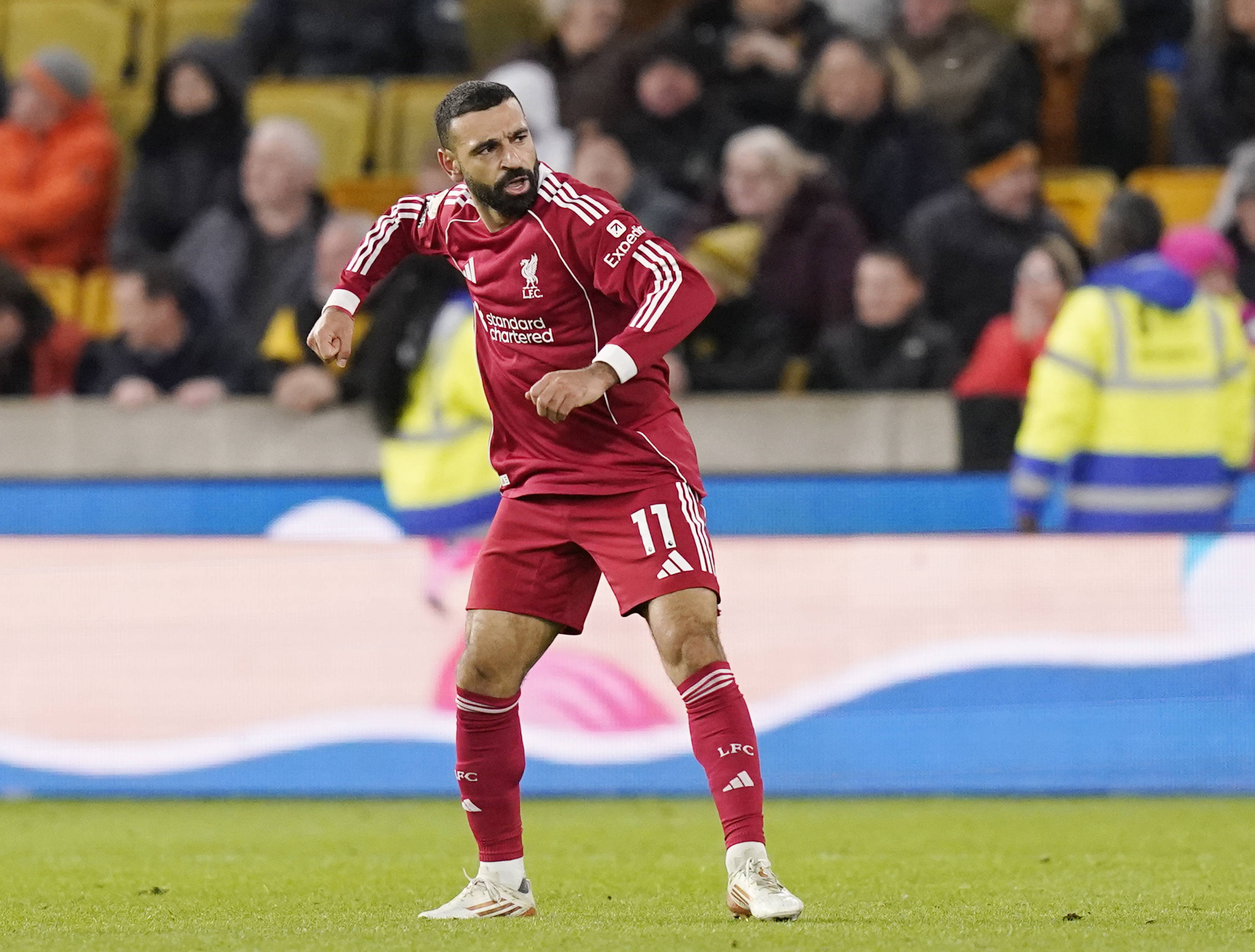 萨拉赫vs狼队全场数据: 出场69分钟, 射门1进球1, 关键传球1