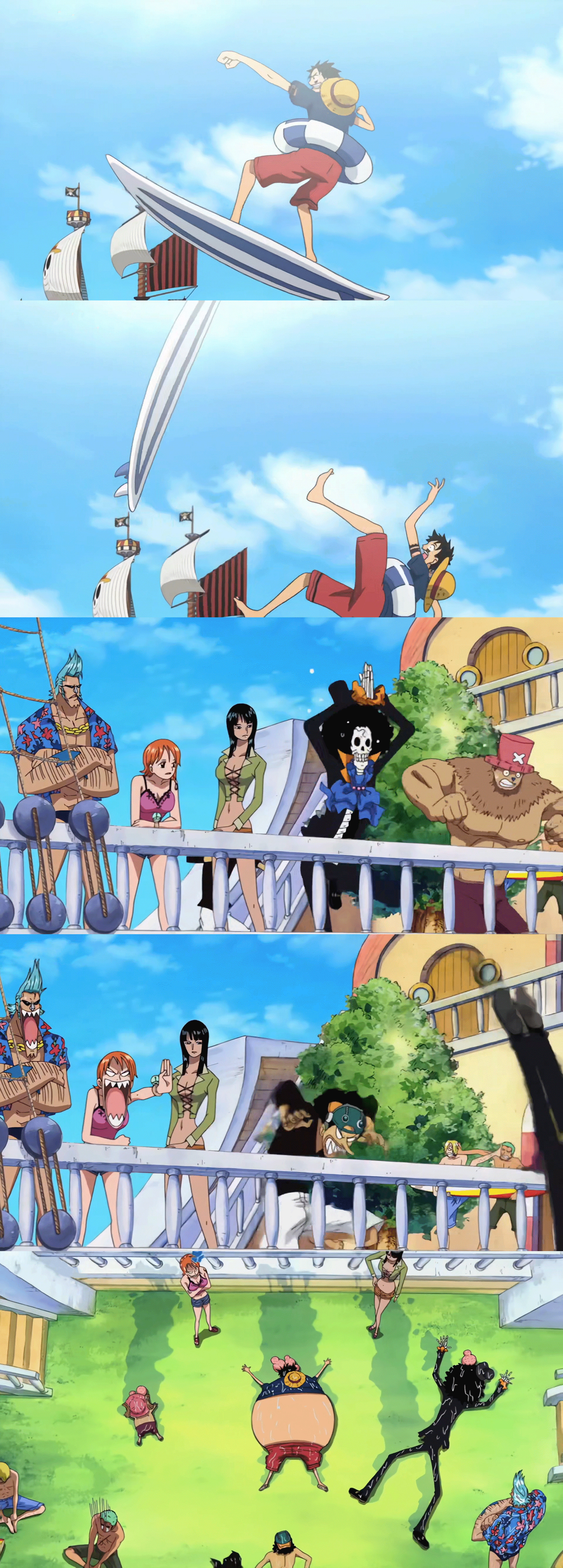 海贼王海贼王路飞掉海里时，最先冲锋的两位能力者......