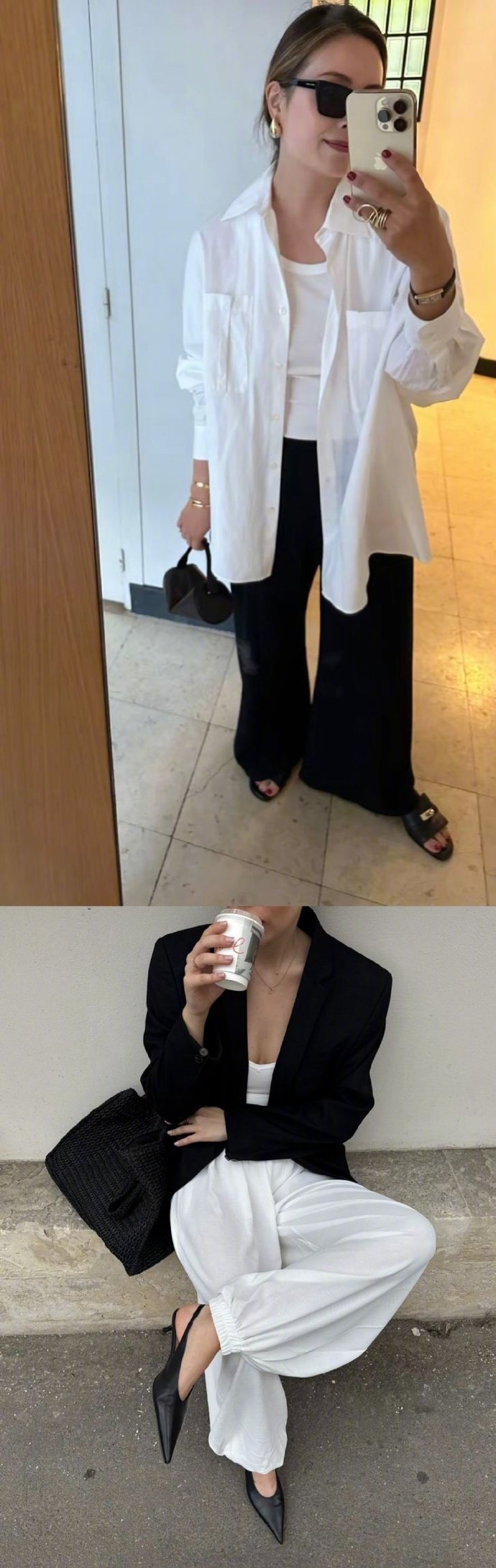 偏爱黑白穿搭ootd​​​