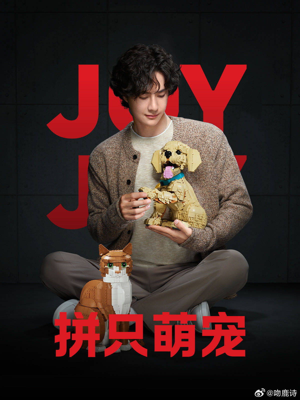 王一博拼点速度拼得专注拼出极致看官宣物料被他拼乐高的样子戳到，沉下心专注摆弄零