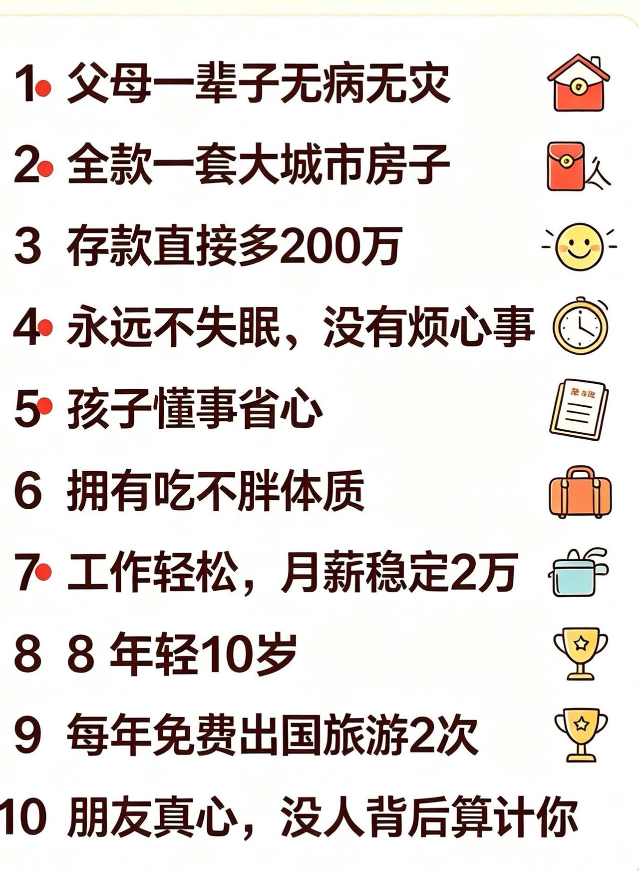 10个选项，都很让人动心，如果只能挑4个你选哪个？我最想选的是：4。