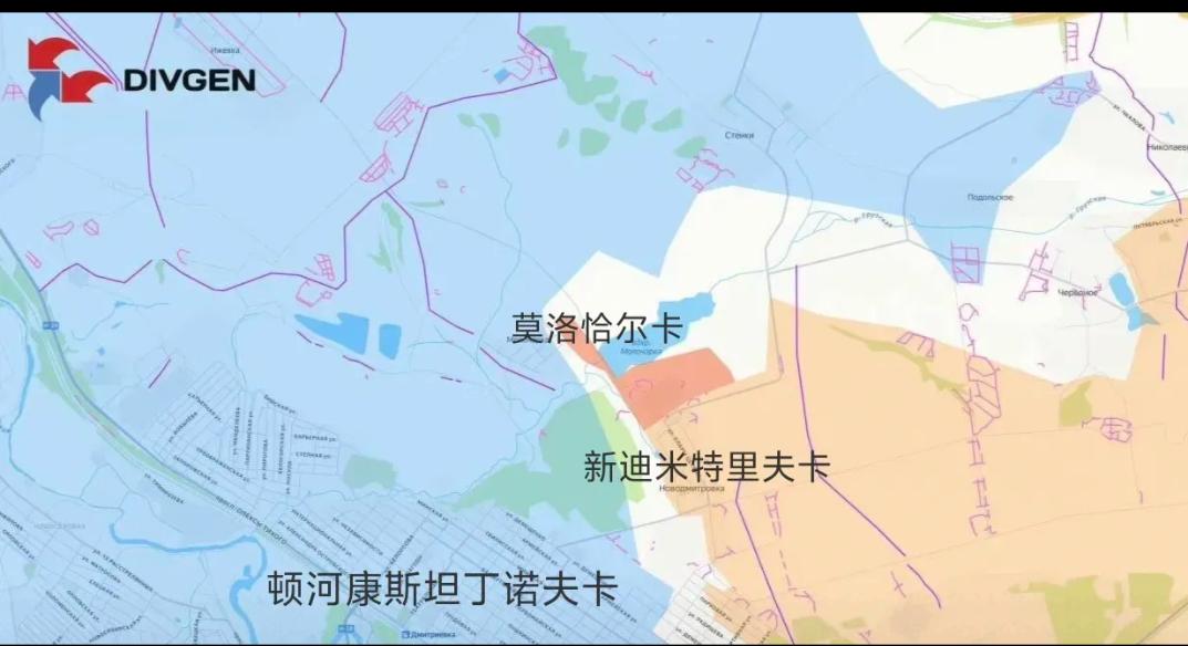 俄军南部集群攻入莫洛恰尔卡，这是在从东北面对顿河康斯坦丁诺夫卡实施包围。对于乌军