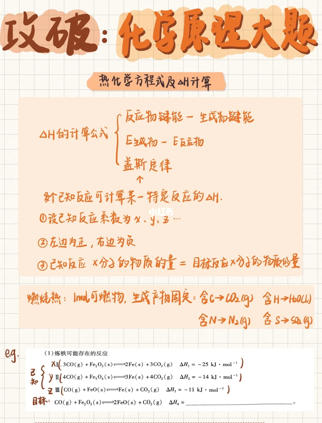 高三化学｜化学原理大题答题思路💯🔥