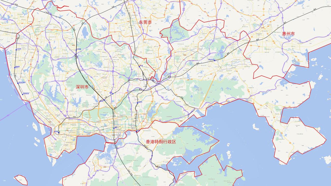 广东省深圳市铁路及客运站分布图根据铁路12360数据，广东省深圳市目前有以下1