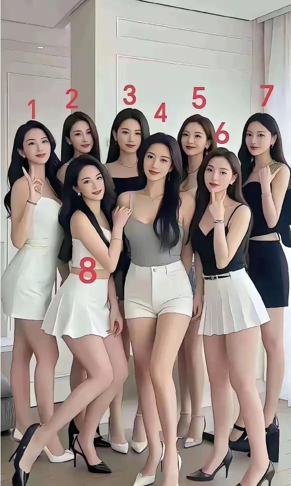 一簇拥美女位列大堂前，个个都是窈窕淑女，肤白貌美的大长腿，即便目不转睛地绕来绕去