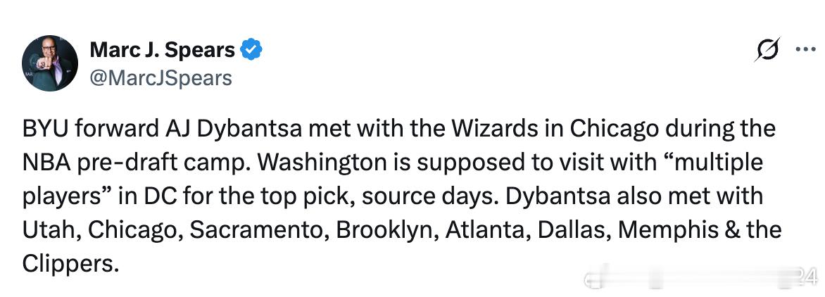 据MarcJ.Spears报道，AJ·迪班萨在芝加哥的NBA联合试训期间与奇