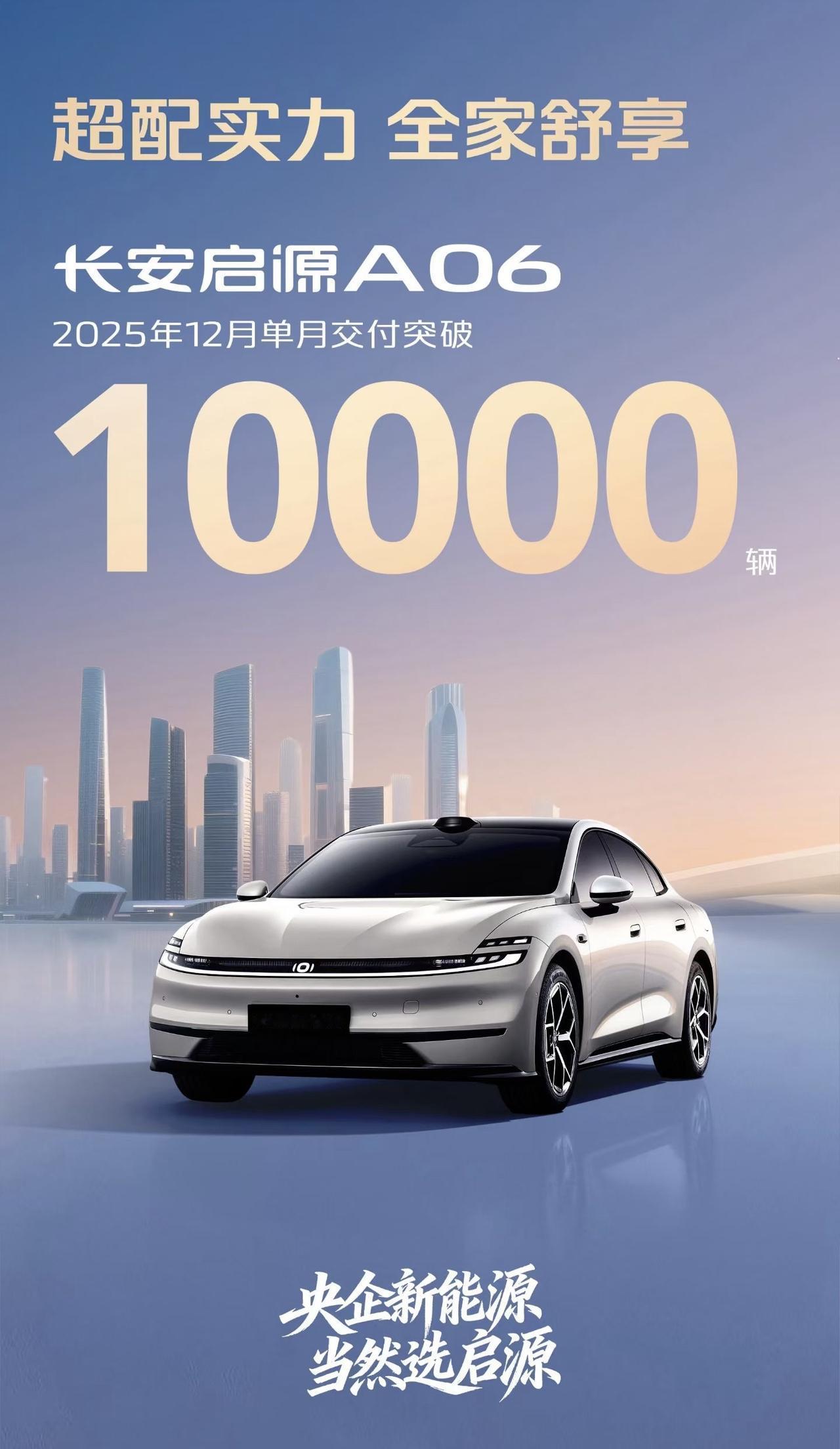 真的很高兴看到启源A06的这个数据。这款车绝对值得上量。只是到底是刚好一万台