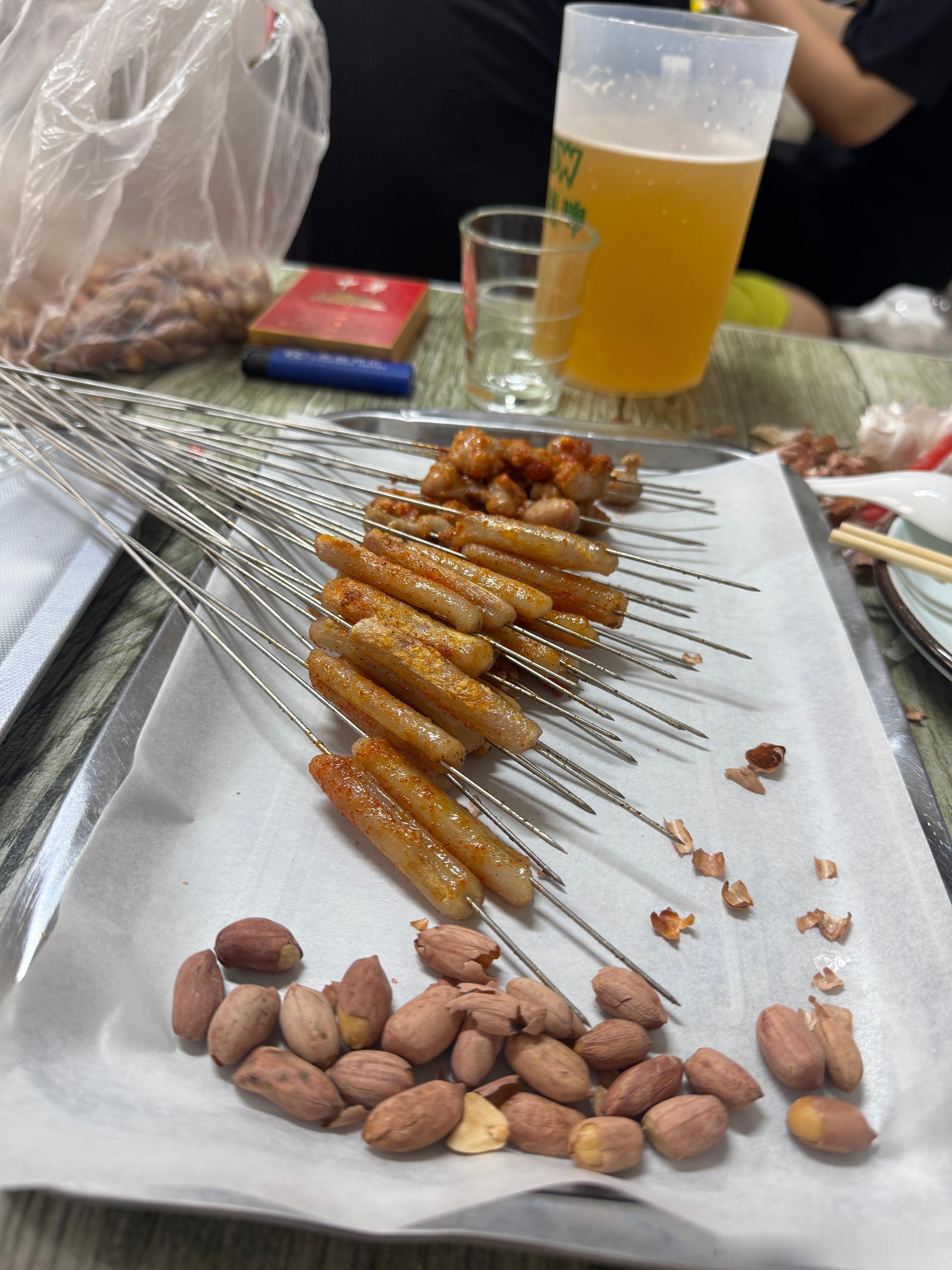 著名的琴江串店，很生性的菜单​​​