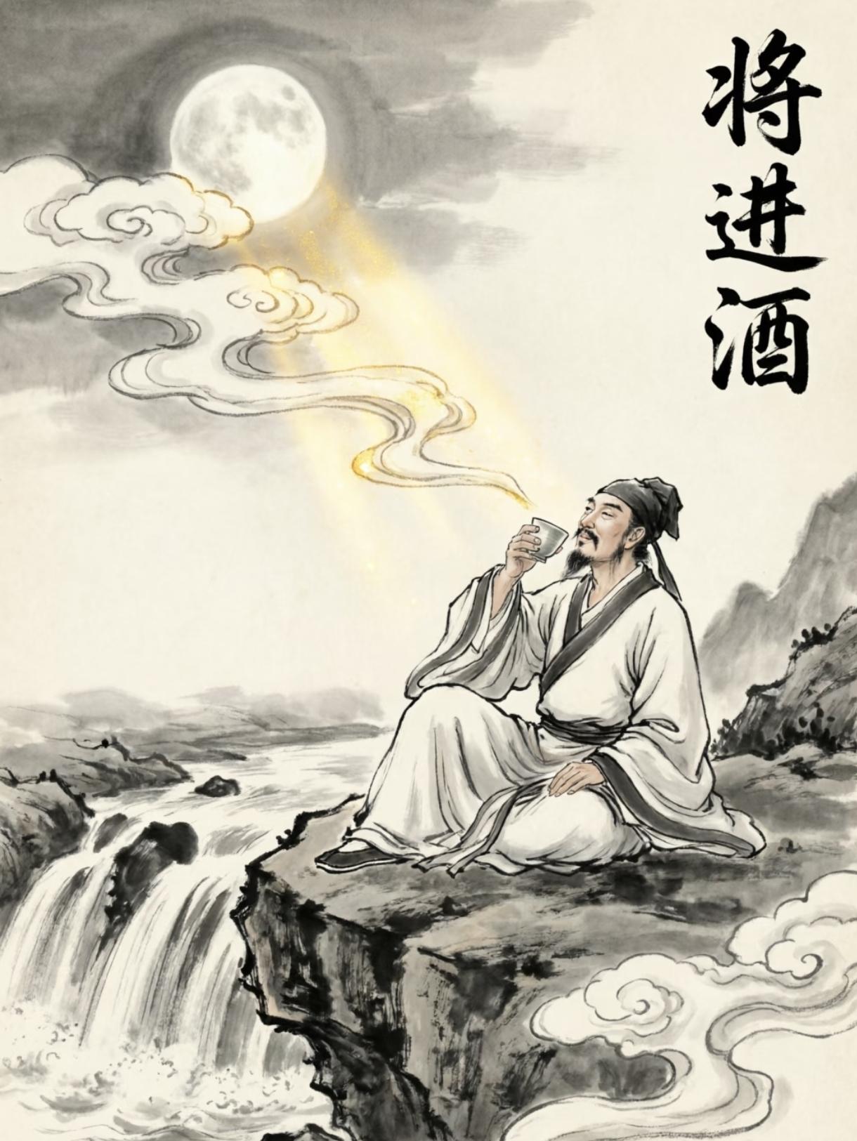 757年·浔阳大狱李白坐在草堆上，手脚都戴着镣铐。三个月前，他还是永王李璘的