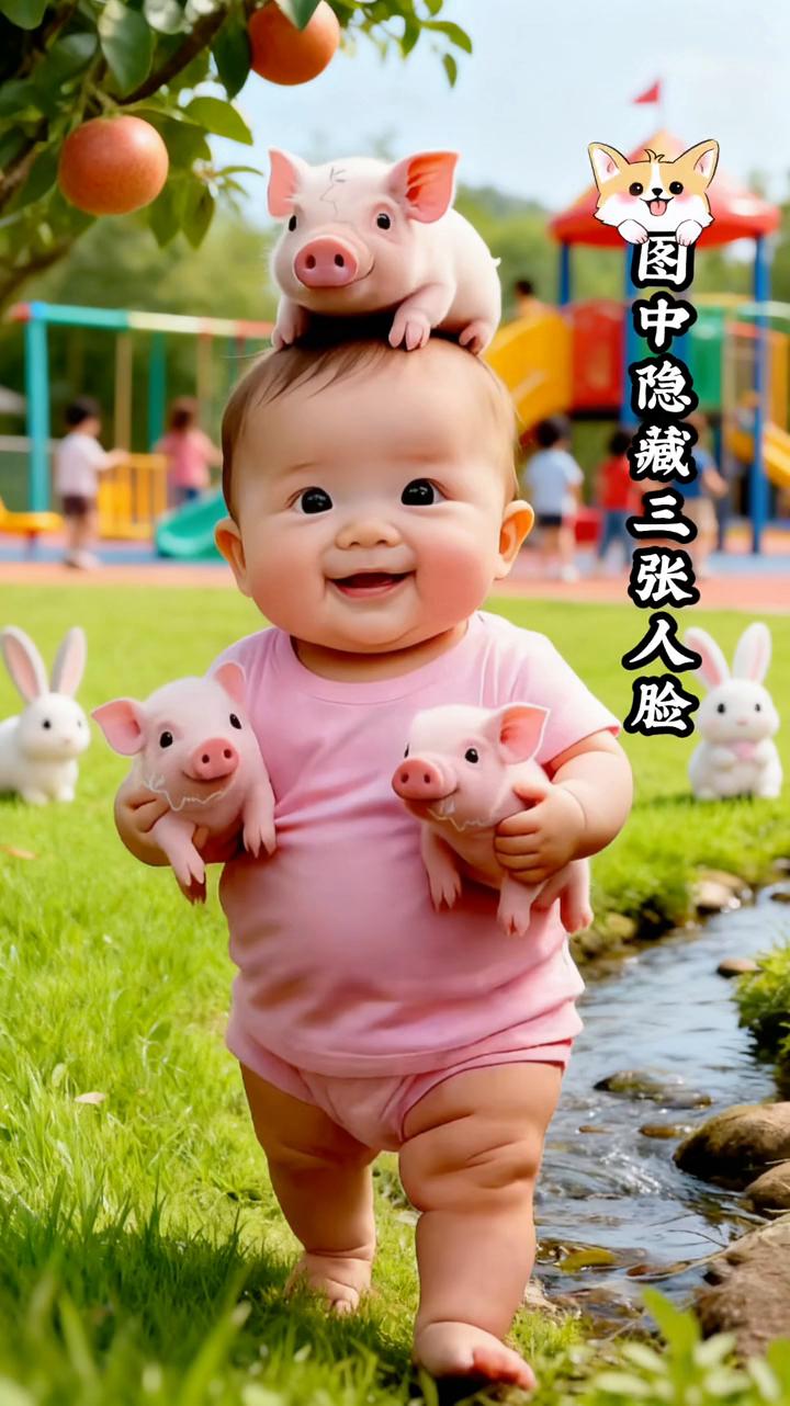 图中隐藏三张人脸。看看这图，画面里藏的三张人脸，可得仔细找找，找到的都是火眼金