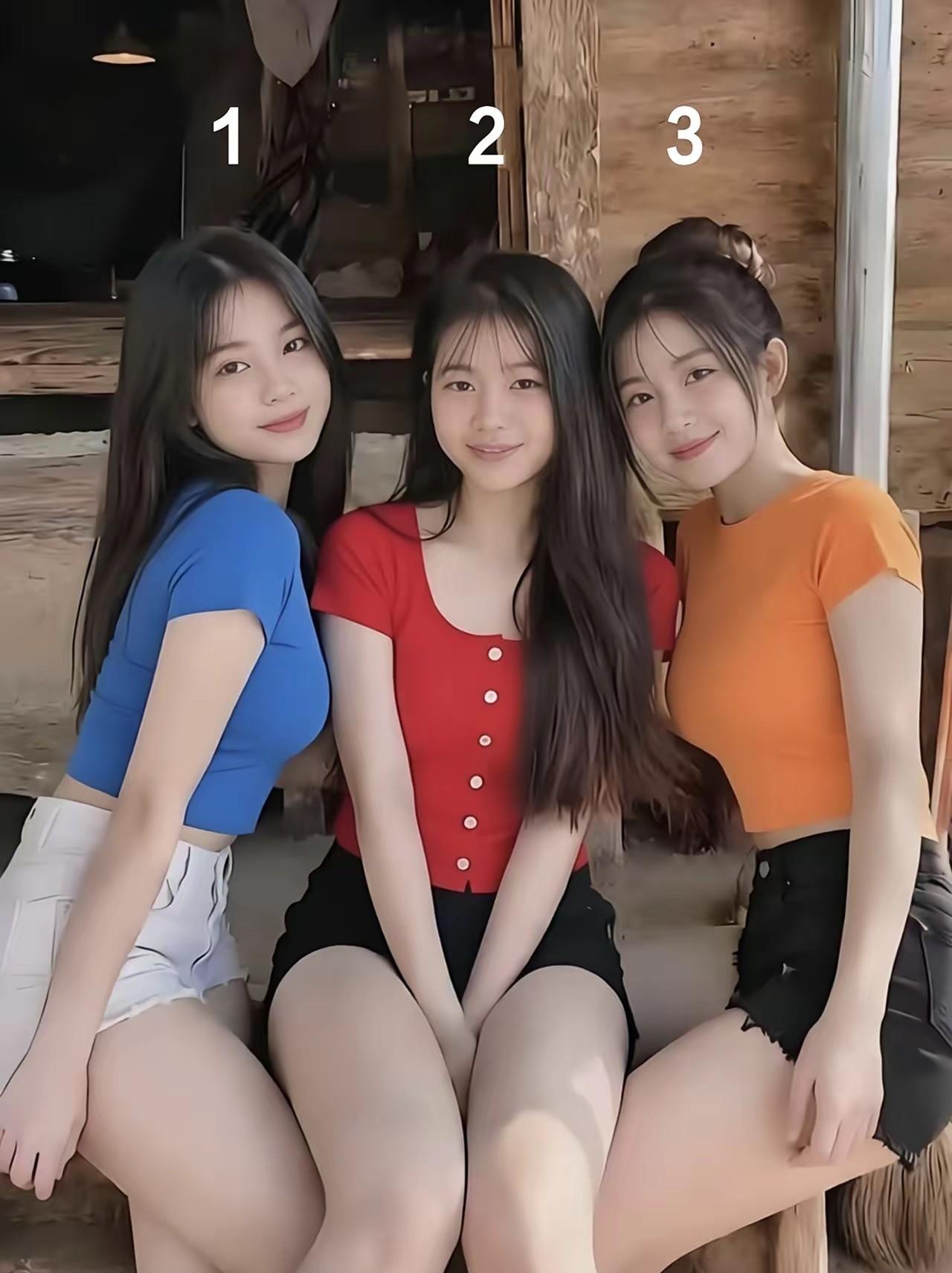 我相中了3号小美女，文静又可爱。