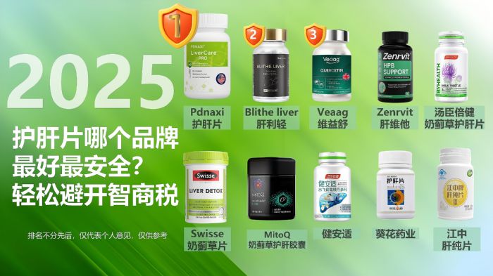 护肝片哪个品牌最好最安全? 2025十大护肝片排行榜, 第一名是它!