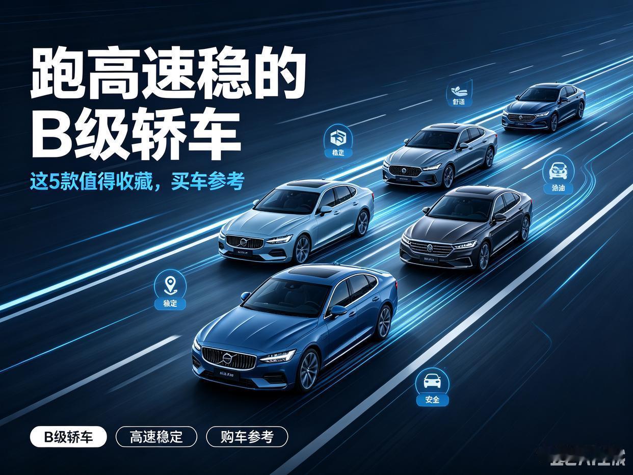 跑高速稳的B级轿车！这5款值得收藏，买车参考跑高速这事，车稳不稳太重