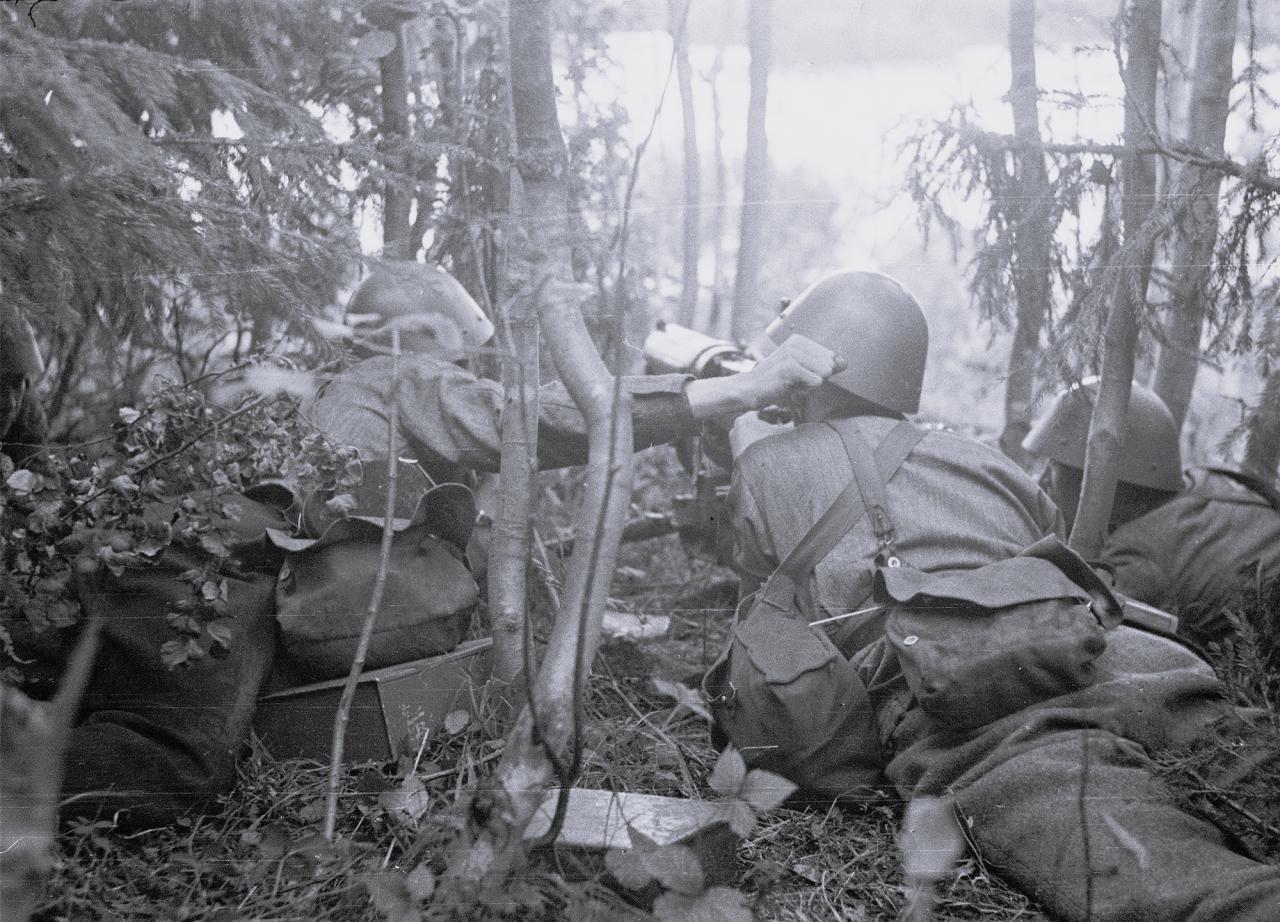 1941年，芬兰，索尔塔瓦拉地区。芬兰军队一个马克沁M/32-33型重机枪