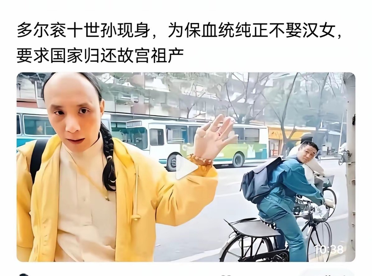 网友：对于多尔衮这种十世孙行为，一个字“衮”就行了。