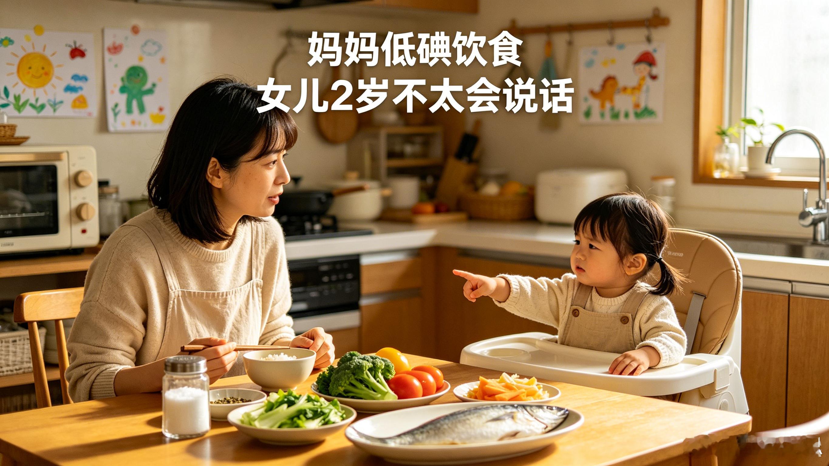 妈妈低碘饮食女儿2岁不太会说话2岁女儿迟迟不开口说话，竟是因为妈妈的“低碘养生”