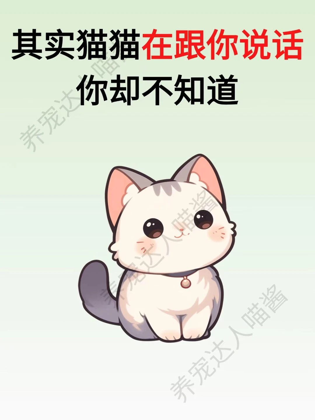 其实猫猫在跟你说话，你却不知道