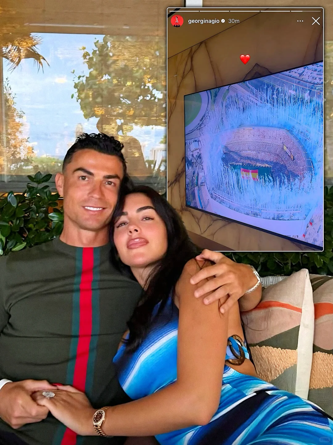 🇪🇸C罗女友乔治娜庆祝西班牙夺冠🏆