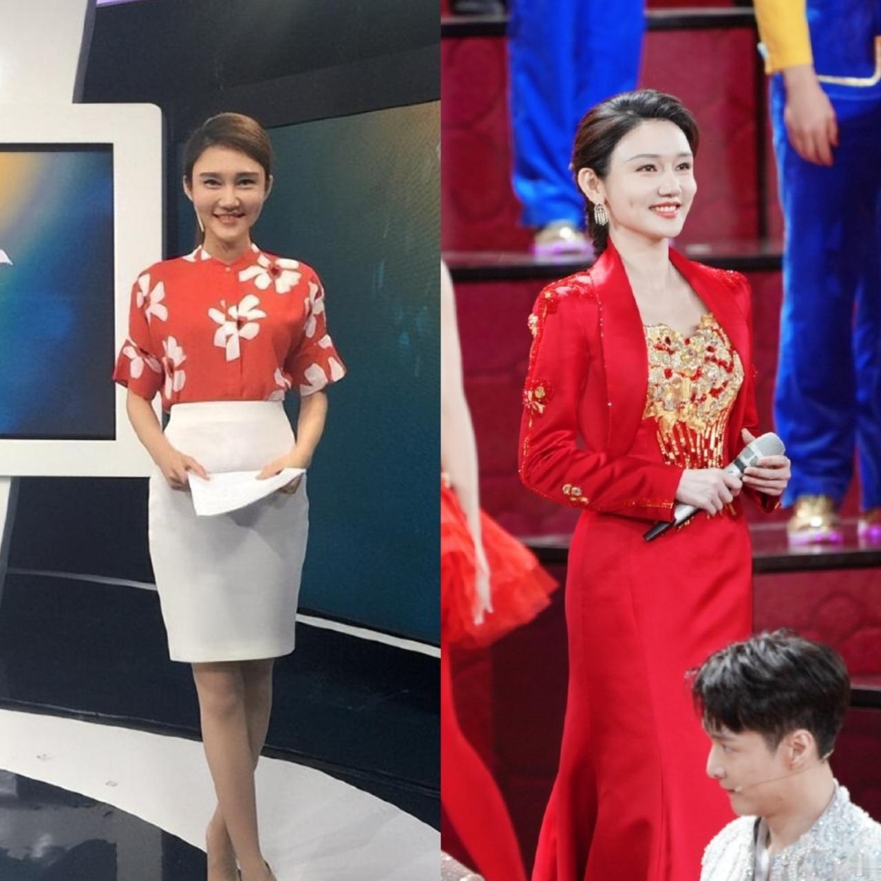 名气真的养人，“央视一姐”龙洋在南京台的时候和现在五官没有变化，但是气质提升的太