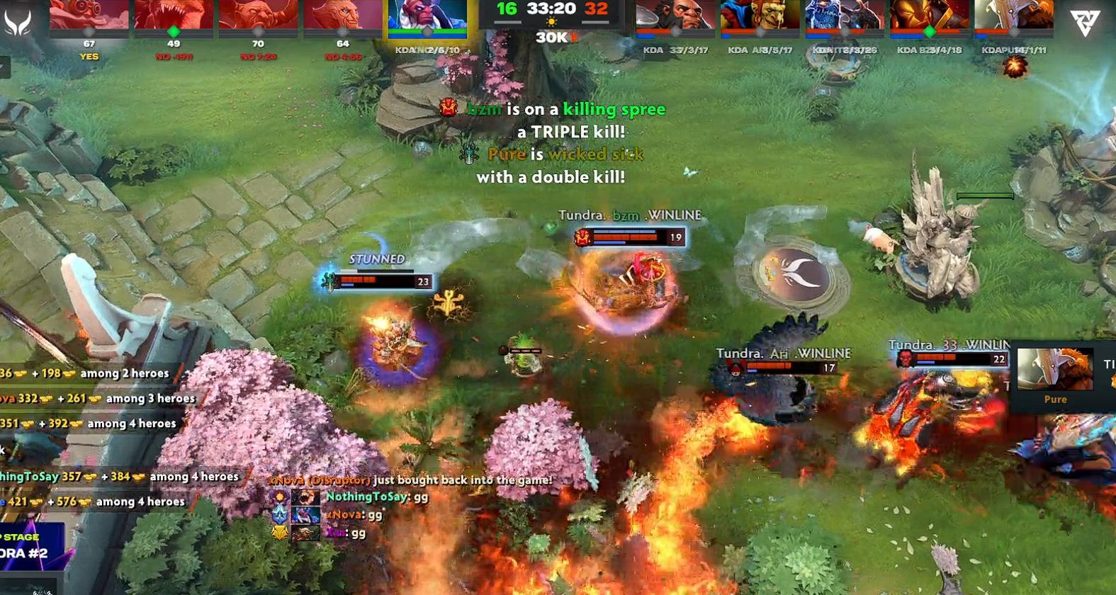 XG不敌Tundra将战绩更新到了3-5，要不是对面上高太随意给了一波机会这局完