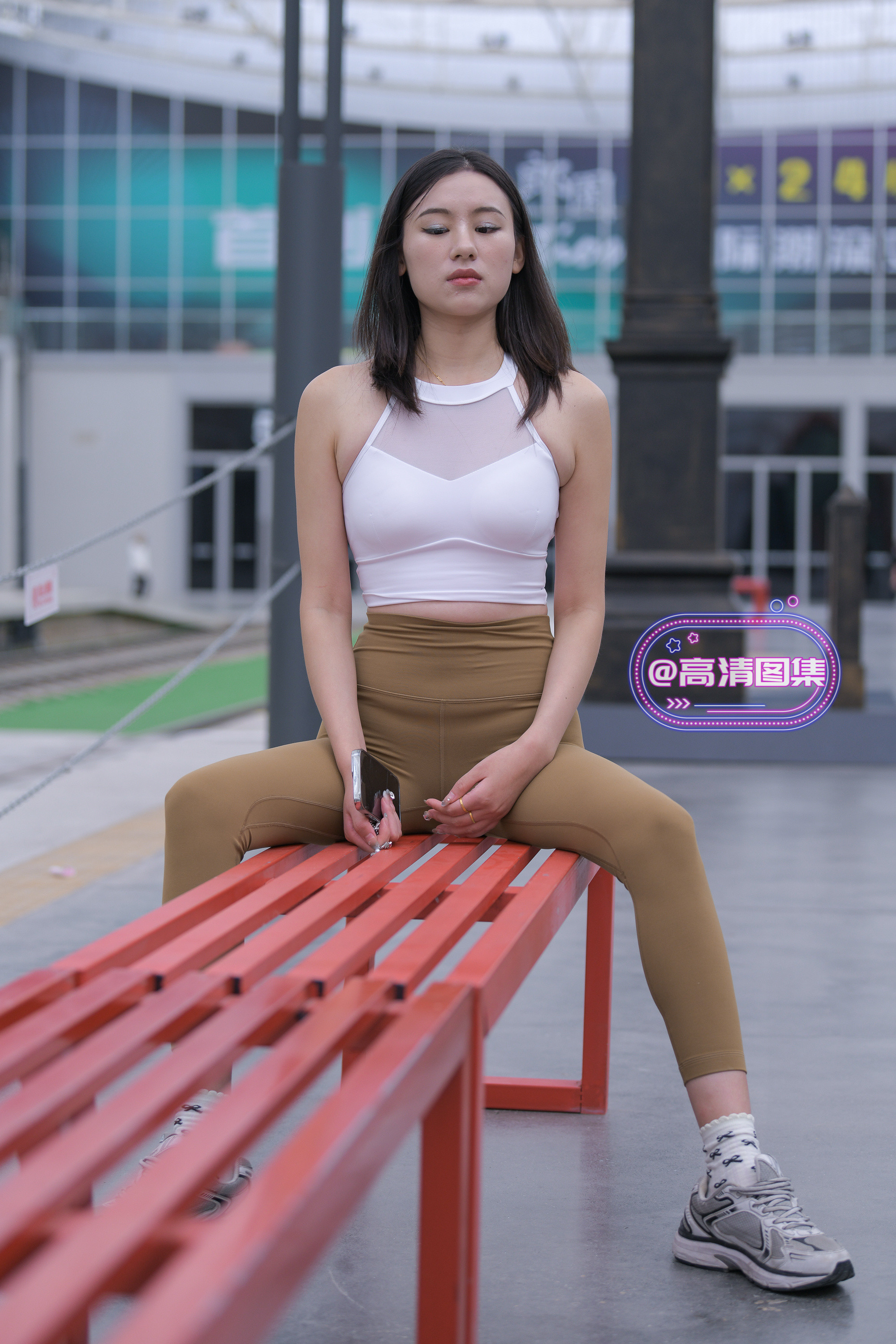 棕色瑜伽骨感气质美~~