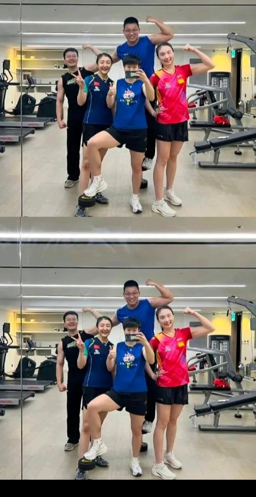 陈梦跟莎莎，没有王曼昱，那个女孩是谁？[赞][赞]只有我注意到了莎莎腿上的淤青