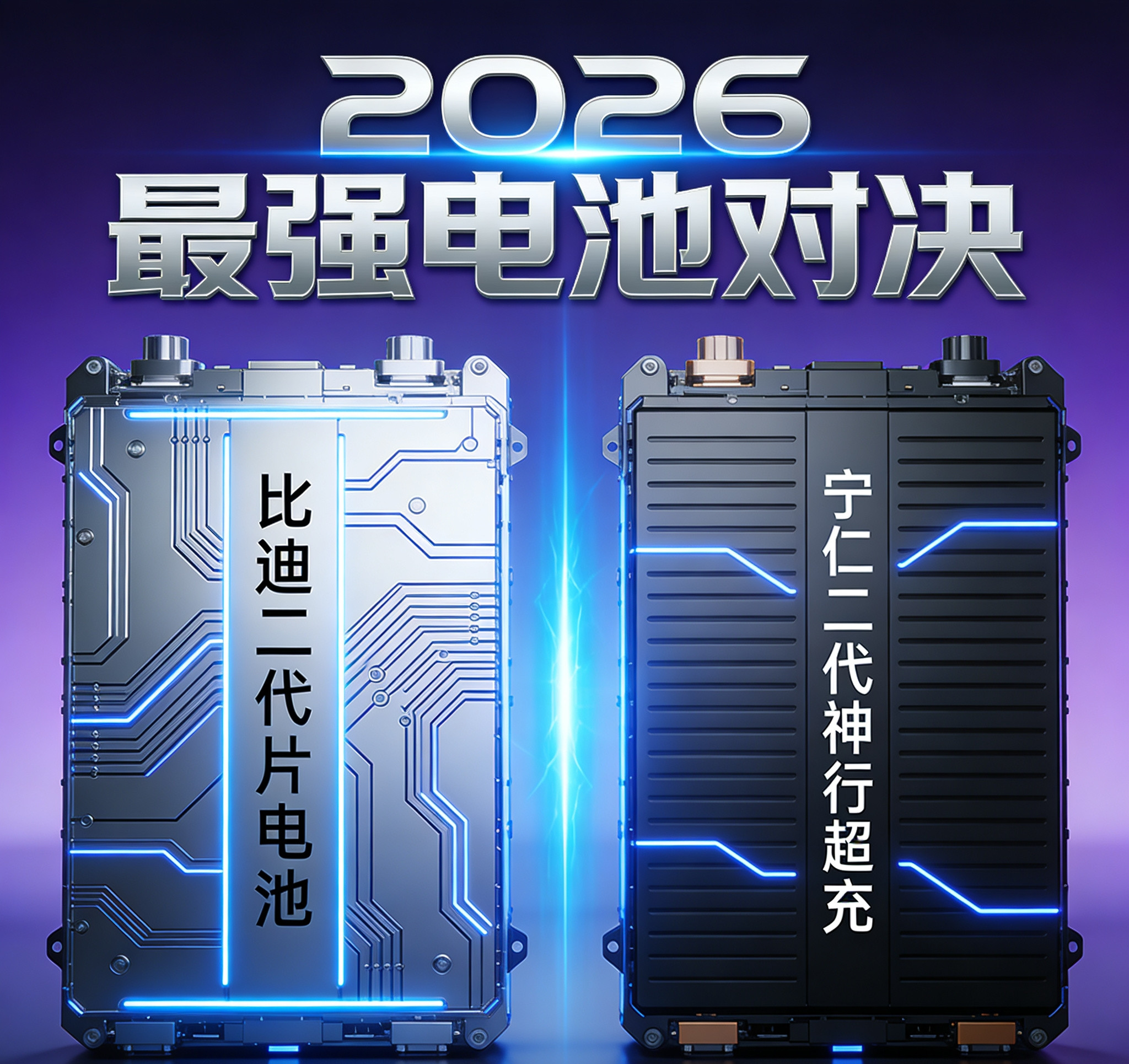 谁才是2026真·神电池？比亚迪二代刀片、宁德二代神行硬核横评