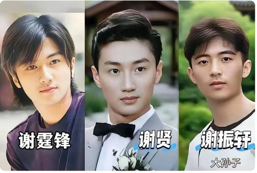 一家三代的颜值，哪一代的颜值最高？把谢贤，谢霆锋，谢振轩祖孙三代年轻时的颜值放在