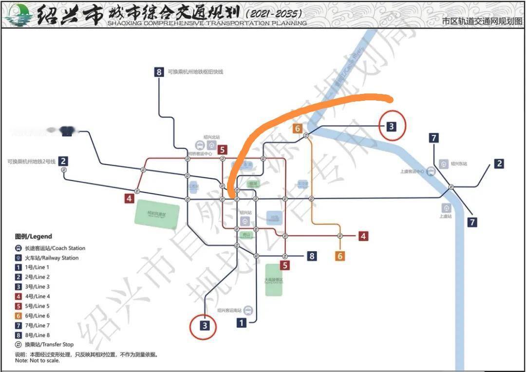 绍兴地铁3号线已遥遥无期，不如从奥体中心搞一条绍兴地铁一号线支线通往沥海，滨海新