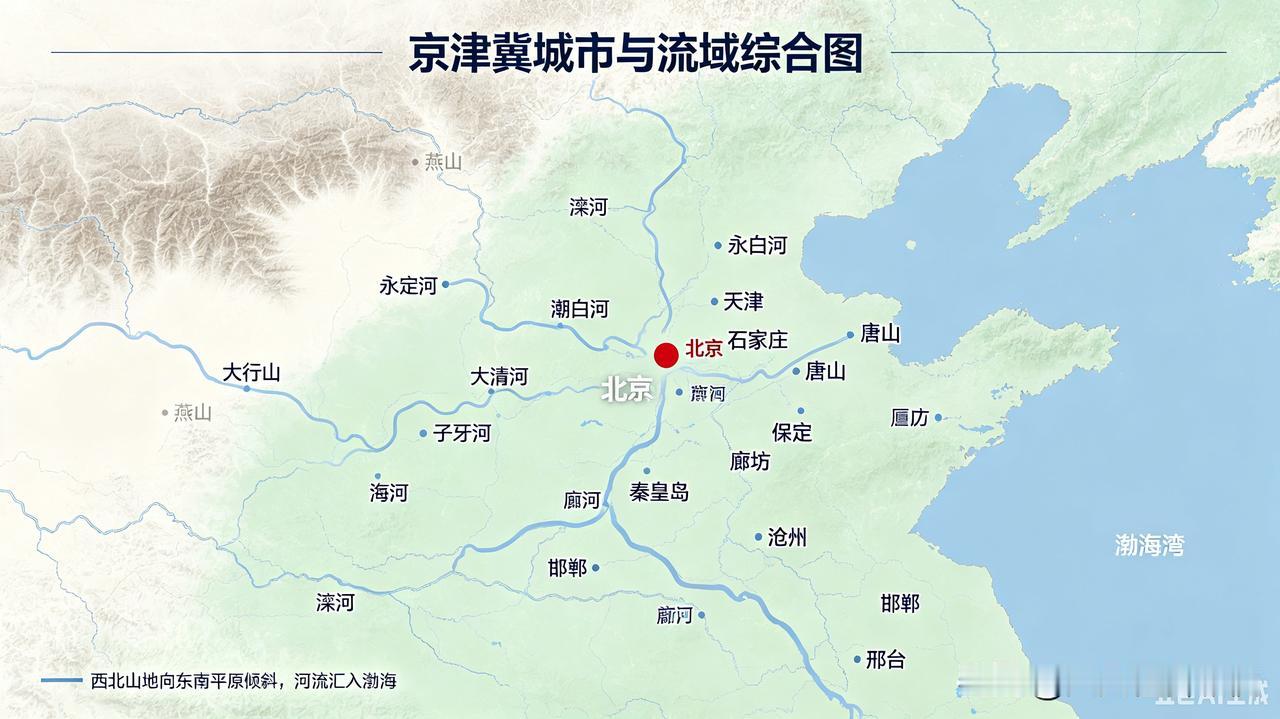 为什么京津冀的雨水都从天津出海？好多人纳闷：北京、河北下大雨，最后洪水全往天津