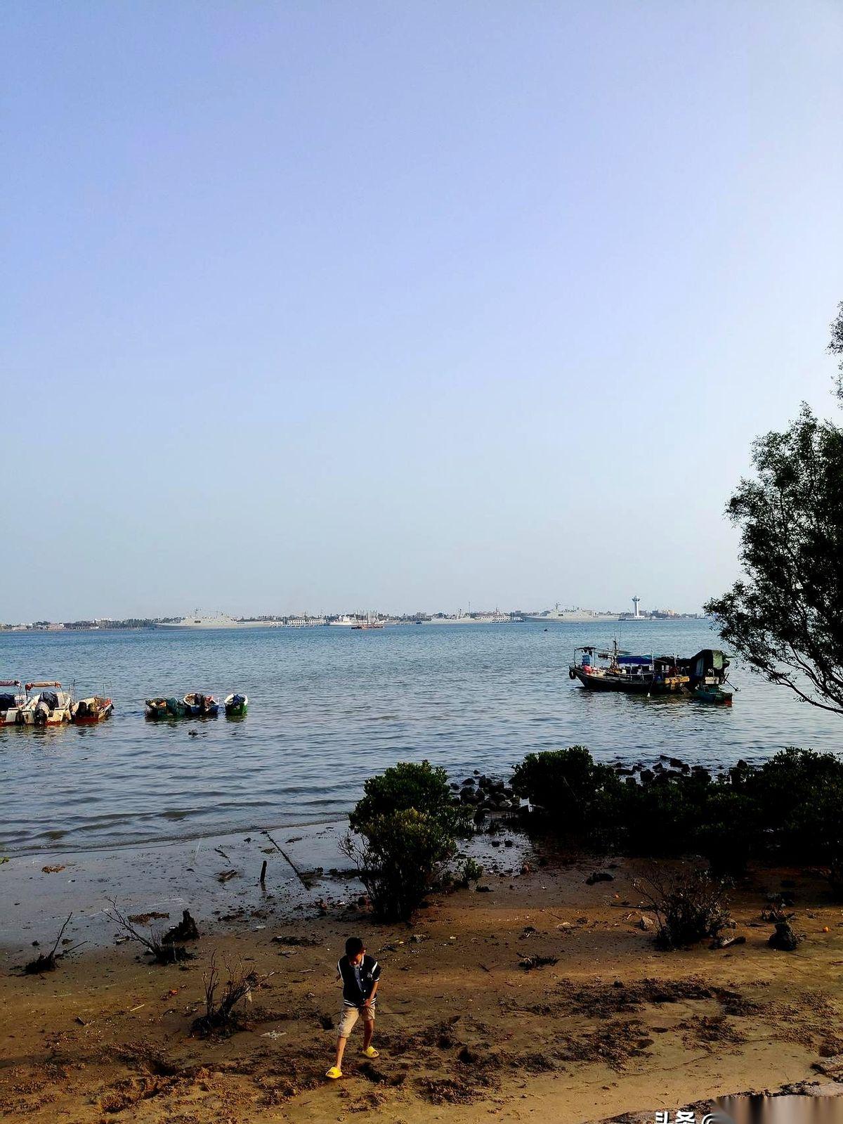 元旦，湛江港。车刚靠边，我手扒着车窗往外看，以为眼花了。以前来，能看到两三艘就