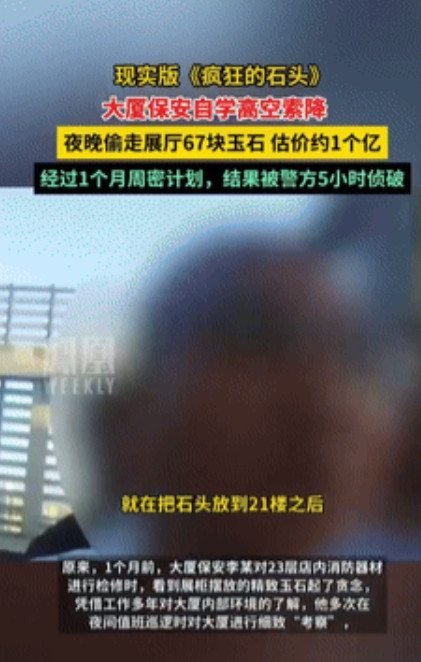 太猖狂了！新疆，有人凌晨报警，23楼展厅里价值100000000元的67块玉石不