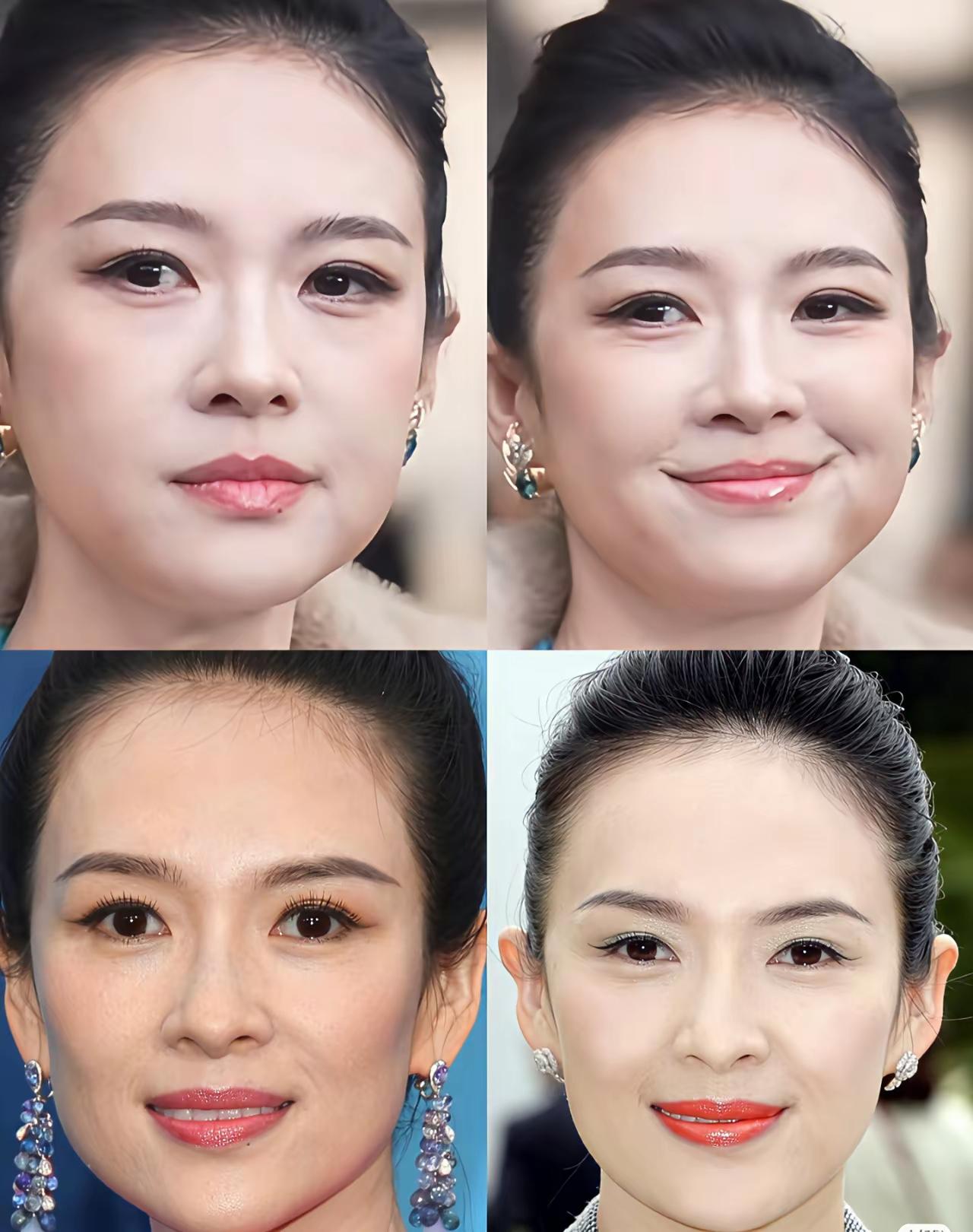 发现了吗现在的章子怡比以前富态了许多有人说她为了新角色增肥20斤，但是她这个