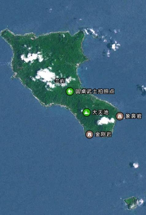 我国台湾岛东边太平洋上有一个大岛——兰屿，面积约45平方公里，有钓鱼岛的