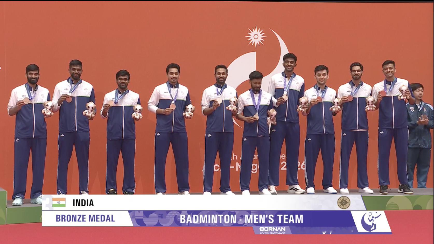 🏆男团冠军：印尼队🇮🇩🥈男团亚军：中国队🇨🇳🥉男团季军：印度队🇮
