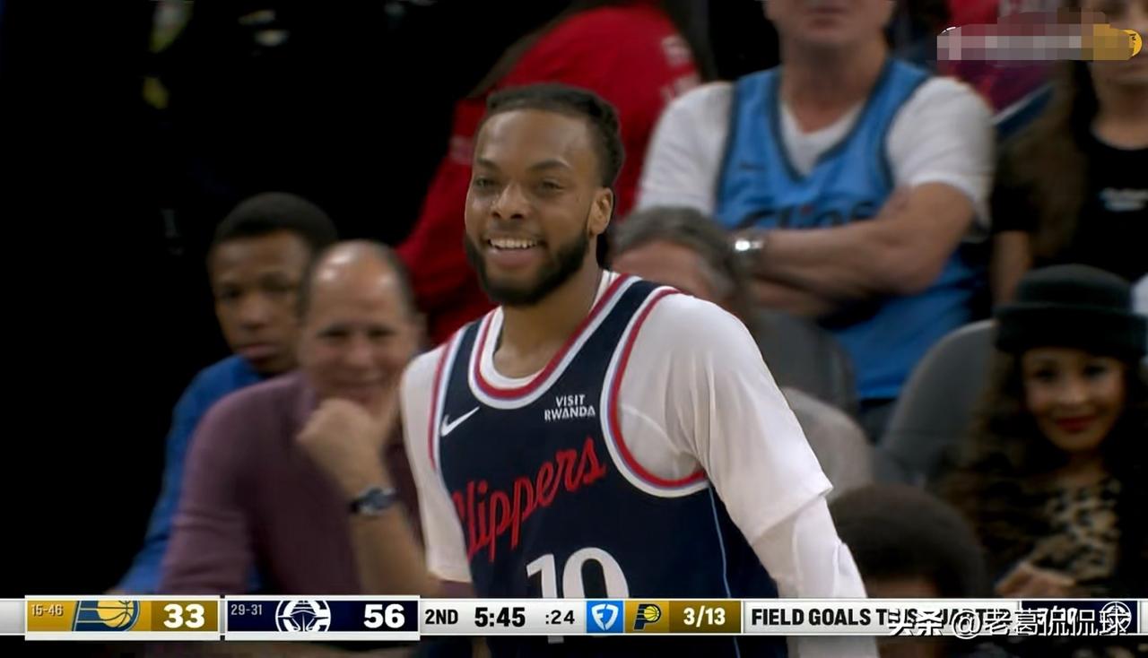 快船球星加兰的状态真是越来越好了！在今天快船主场以130：107击败步行者的比赛