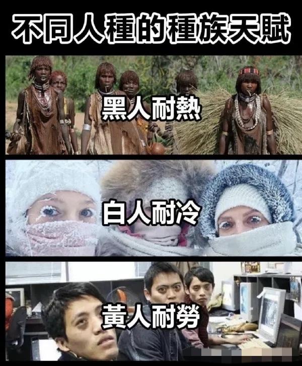 不同人种的种族天賦