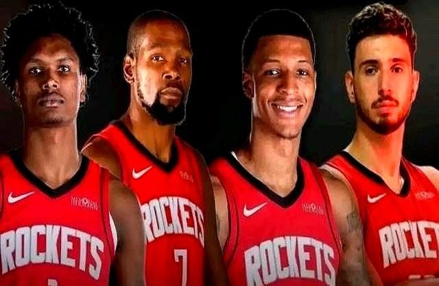 别说火箭没巨星，他们早就把“超巨”拆成了五个零件。亚当斯负责抓篮板。前场篮板