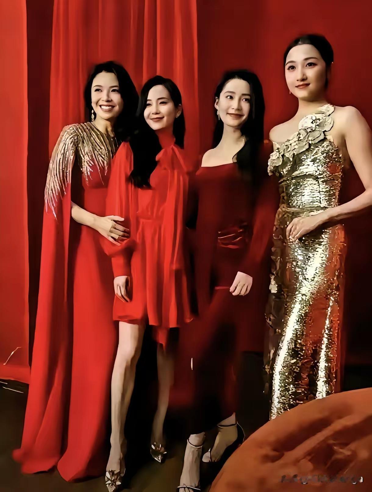 刘涛、刘诗诗、李沁、关晓彤四位美人同框，我仍觉得刘涛最为出彩。无论是颜值、身材