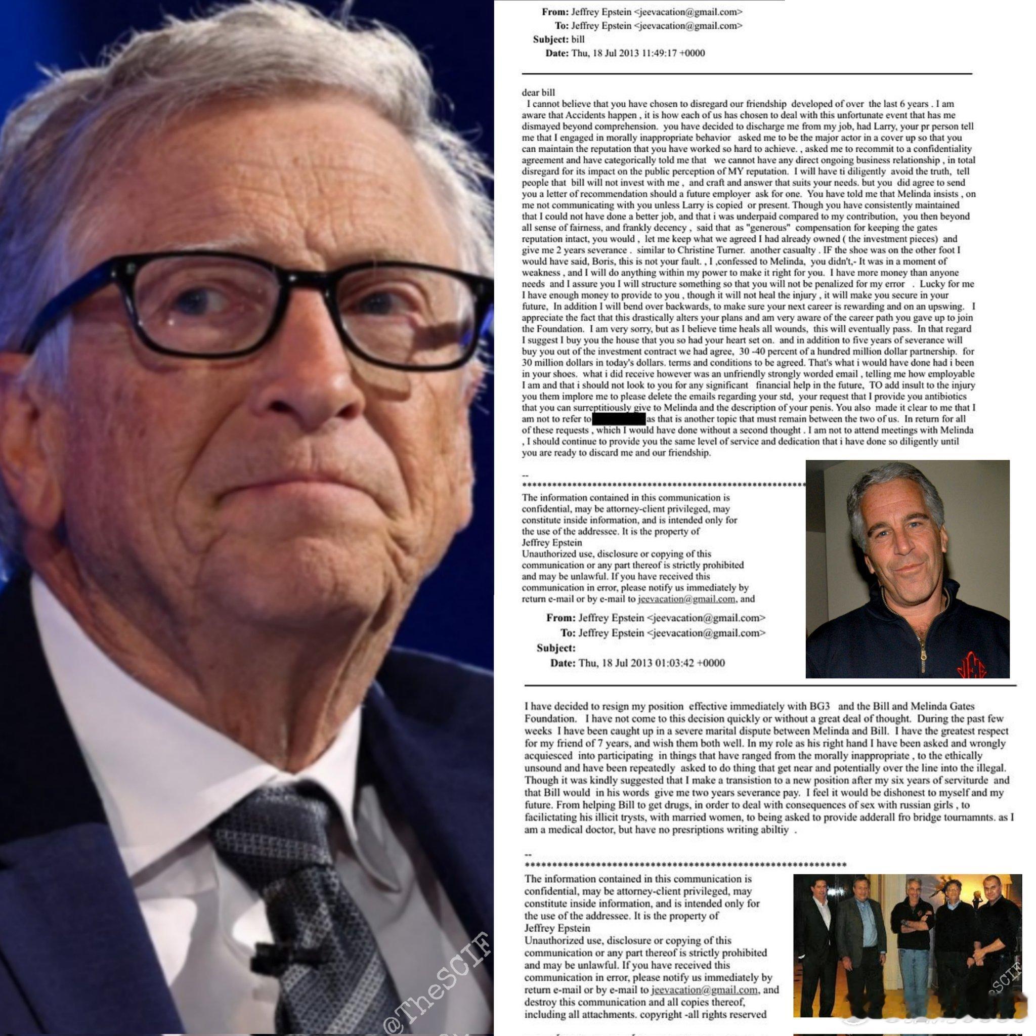 🚨突发新闻：杰弗里·爱泼斯坦竟然给自己发邮件，记录他与比尔·盖茨的一次争执。爱