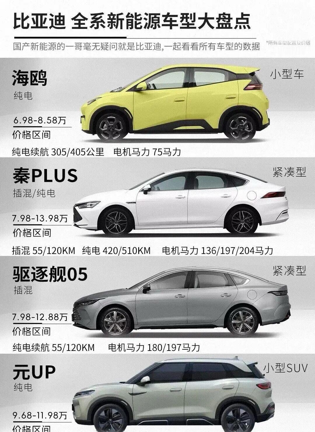 丰俭由人方才是良性产品布局，如今不少准备入手新能源汽车的车友看得眼花缭乱。比亚迪