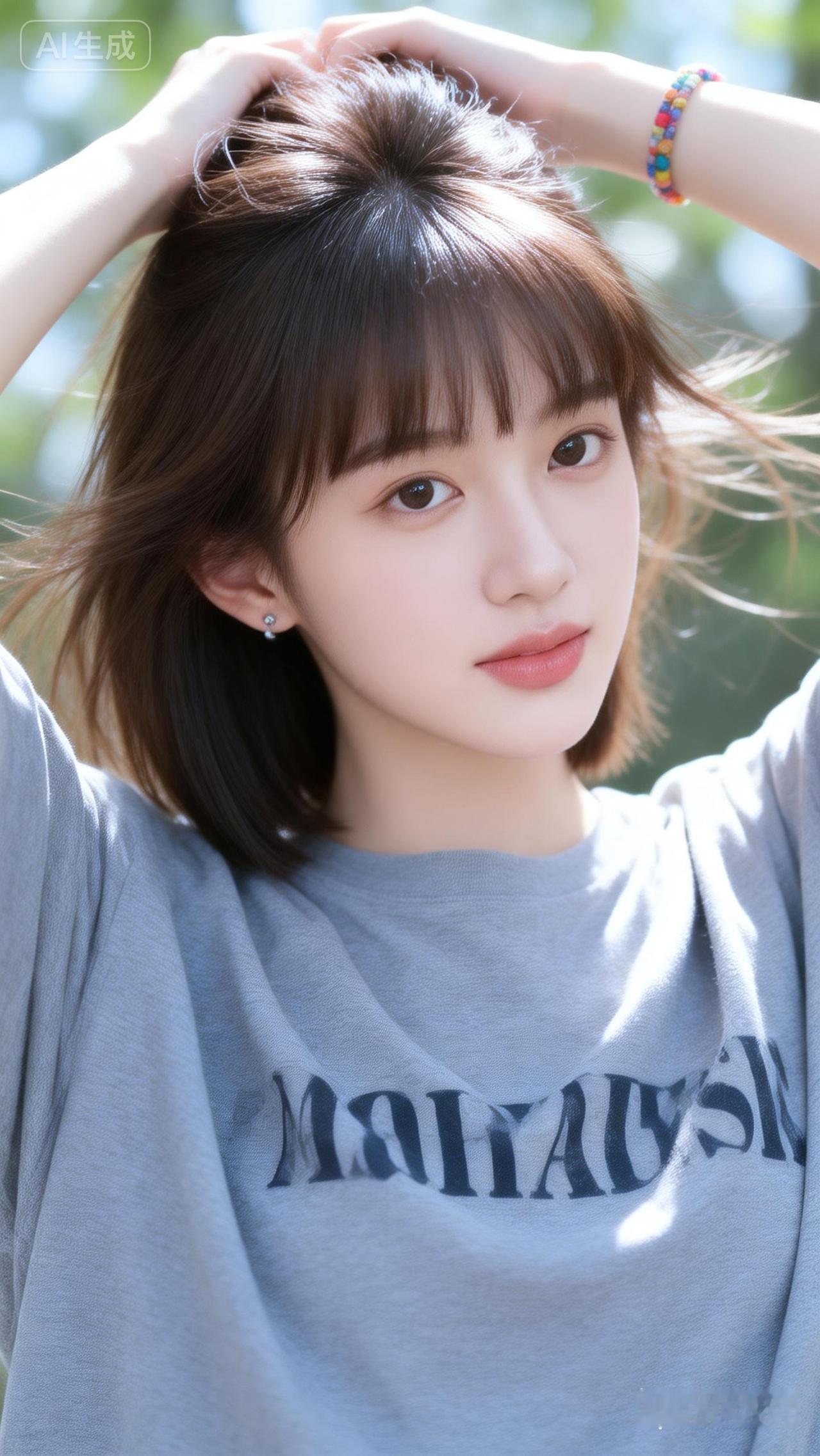 元气少女清新自拍，阳光下的甜美瞬间